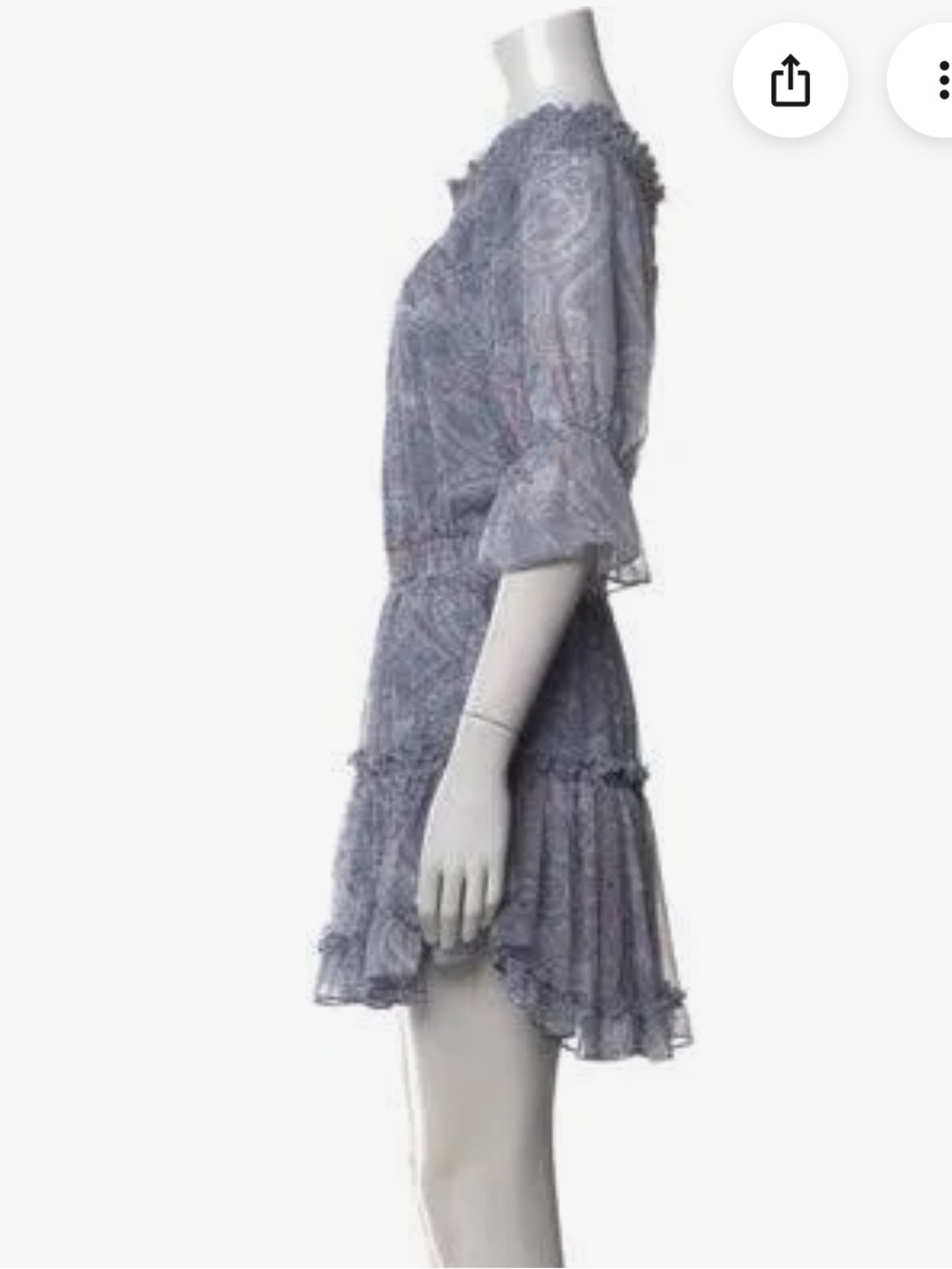 Misa Los Angeles Blue and Beige Paisley dress